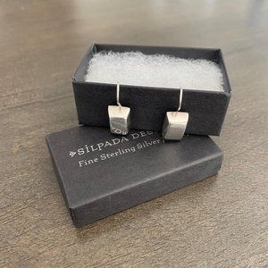 Silpada Sterling Silver Chunky Modern Rectangle Bar Earrings
